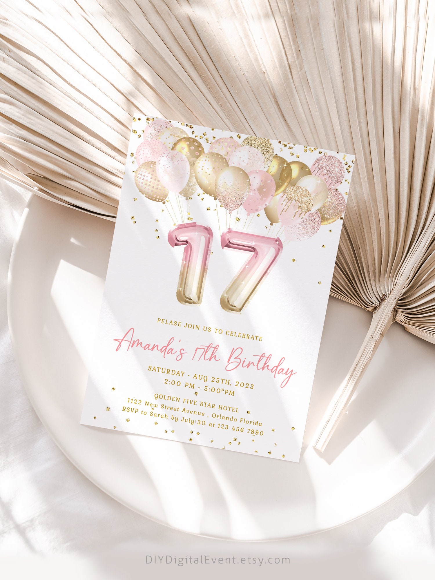 DEBLETEOMH 17th Birthday Decorations for Girls 17 Year Old Girl Gift Ideas Gifts for 17 Year Old Girl 17 Birthday Decorations for Girls 17th