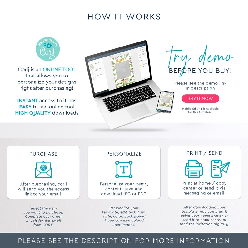 Editable Wild One Photo Booth Frame Template Jeep Safari Etsy