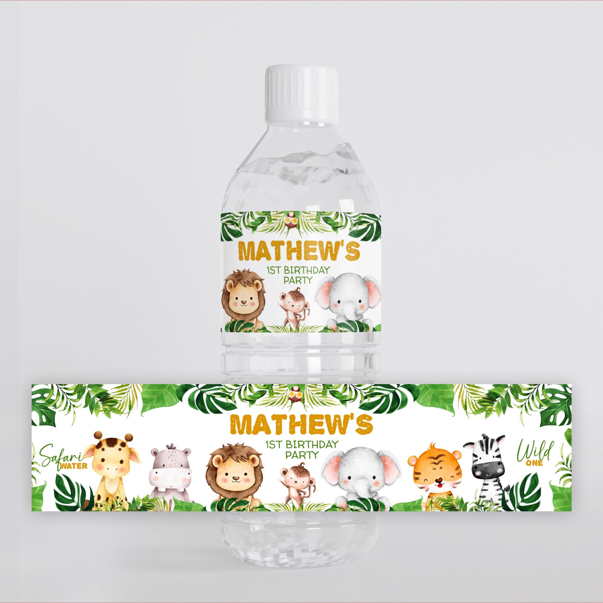 editable-safari-first-water-bottle-label-template-printable-wild-one-water-bottle-animals-party-theme-jungle-boy-labels-decor-zoo-shower-j7-etsy