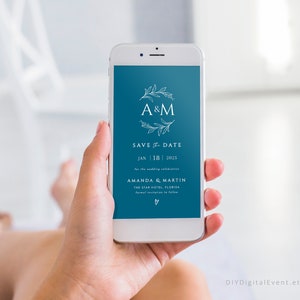 Electronic Save the Date Template, Editable Save the Date Invitation ...
