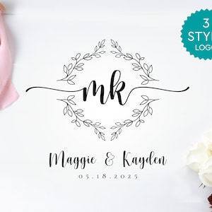 Elegant Wedding Logo, Simple Floral Wedding Logo, Custom Logo, Editable  Floral Logo, Premade Logo, DIY Logo, Monogram, INSTANT DOWNLOAD WL5