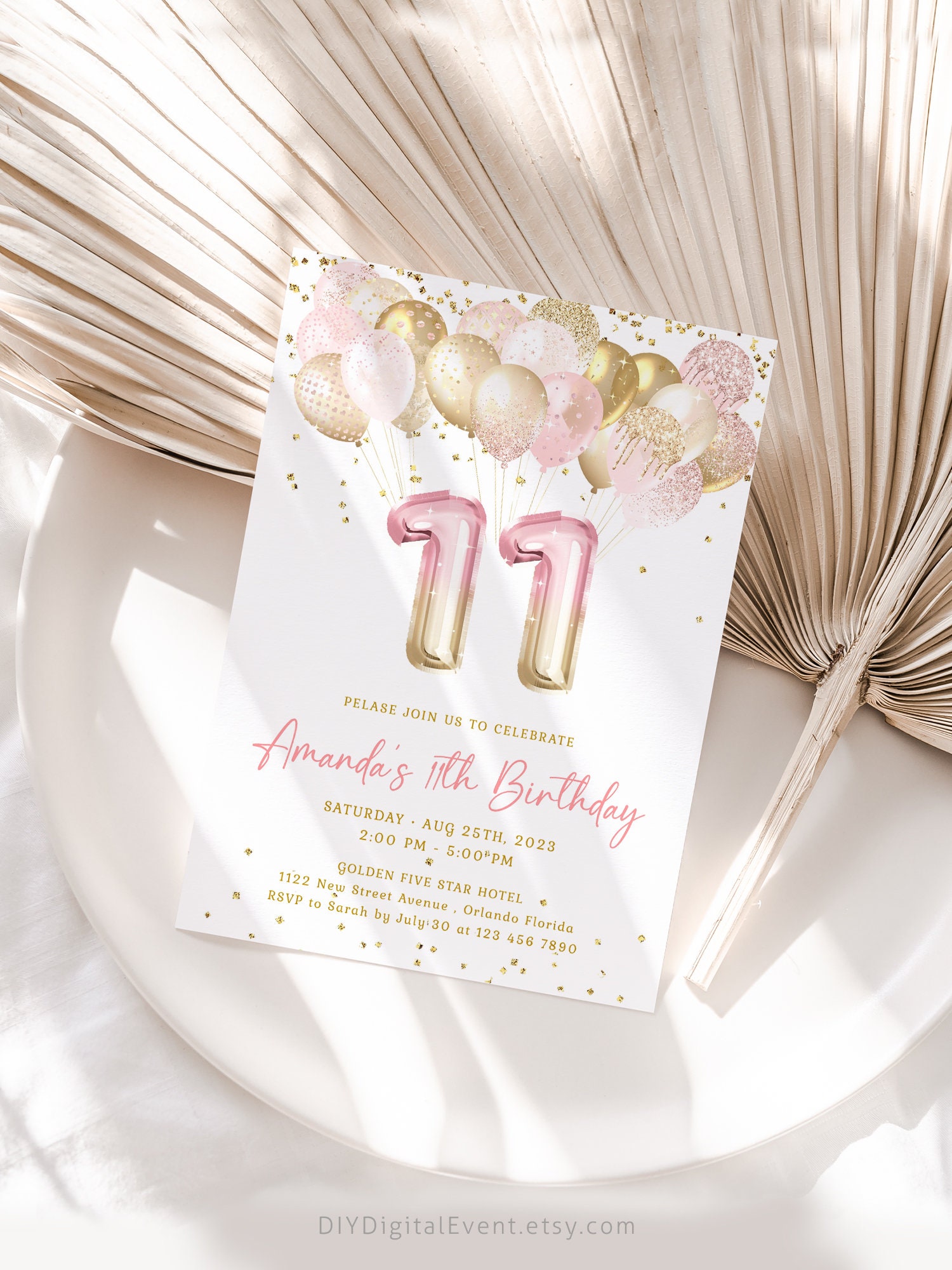 11+ Elegant Gold Birthday Invitation Templates  Happy birthday invitation  card, Birthday invitation card template, Invitation card birthday
