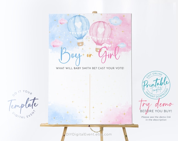 Gender Reveal Tally Sheet Gender Reveal Tally Sheet