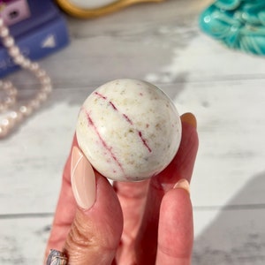 Genuine Peruvian Cinnabar Mini Sphere | Polished Cinnabar Crystal | Natural Cinnabrite from Peru | Manifestation Stone  | Abundance Crystal