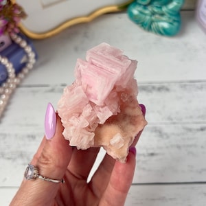 Pink Halite Cluster Searles Lake California | Natural Cubic Halite Salt Crystal | Halite Crystal Specimen