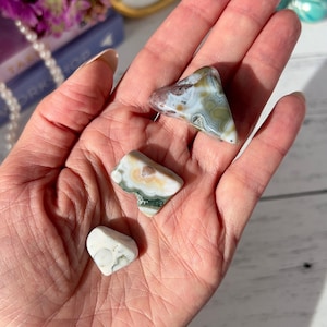Genuine 8th Vein Ocean Jasper Tumble sets from Moravato, Madagascar | Rare Orbicular Jasper Tumble | Druzy Ocean Jasper | Crystals for Grids