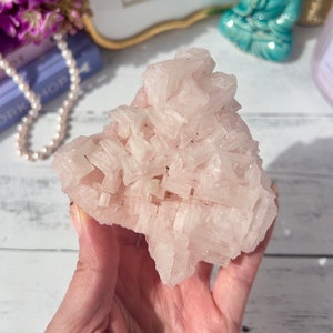 Pink Halite Cluster Searles Lake California | Natural Cubic Halite Salt Crystal | Halite Crystal Specimen