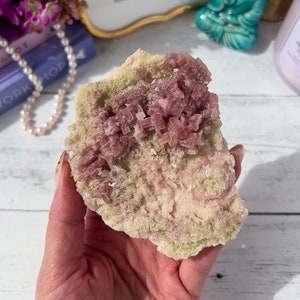 Pink Halite Cluster Searles Lake California | Natural Cubic Halite Salt Crystal | Halite Crystal Specimen