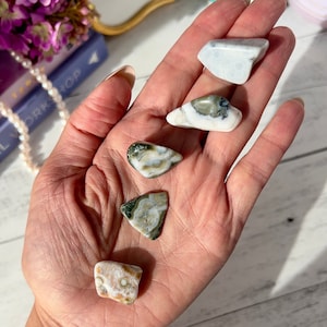 Genuine 8th Vein Ocean Jasper Tumble sets from Moravato, Madagascar | Rare Orbicular Jasper Tumble | Druzy Ocean Jasper | Crystals for Grids