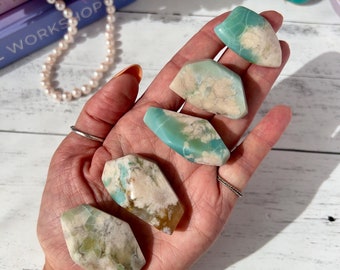 Stunning Green Flower Agate Freeform | Choose Your Own | Crystals for Grids or Jewelry Making