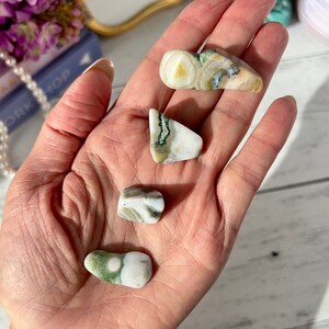 Genuine 8th Vein Ocean Jasper Tumble sets from Moravato, Madagascar | Rare Orbicular Jasper Tumble | Druzy Ocean Jasper | Crystals for Grids