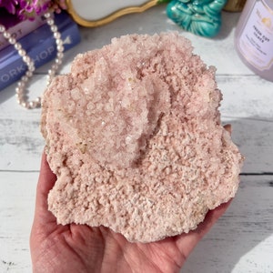 Pink Halite Cluster Searles Lake California | Natural Cubic Halite Salt Crystal | Halite Crystal Specimen