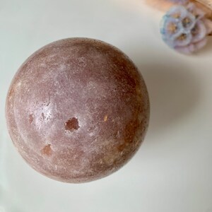 1.1 LB Sugary Pink Amethyst Sphere from Brazil Home Decor Crystal | Polished Pink Amethyst Sphere