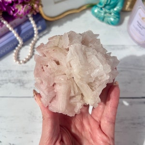 Rare Watermelon Pink and Green Halite Searles Lake California | Natural Cubic Halite Salt Crystal | Halite Crystal Specimen