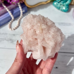 Pink Halite Cluster Searles Lake California | Natural Cubic Halite Salt Crystal | Halite Crystal Specimen