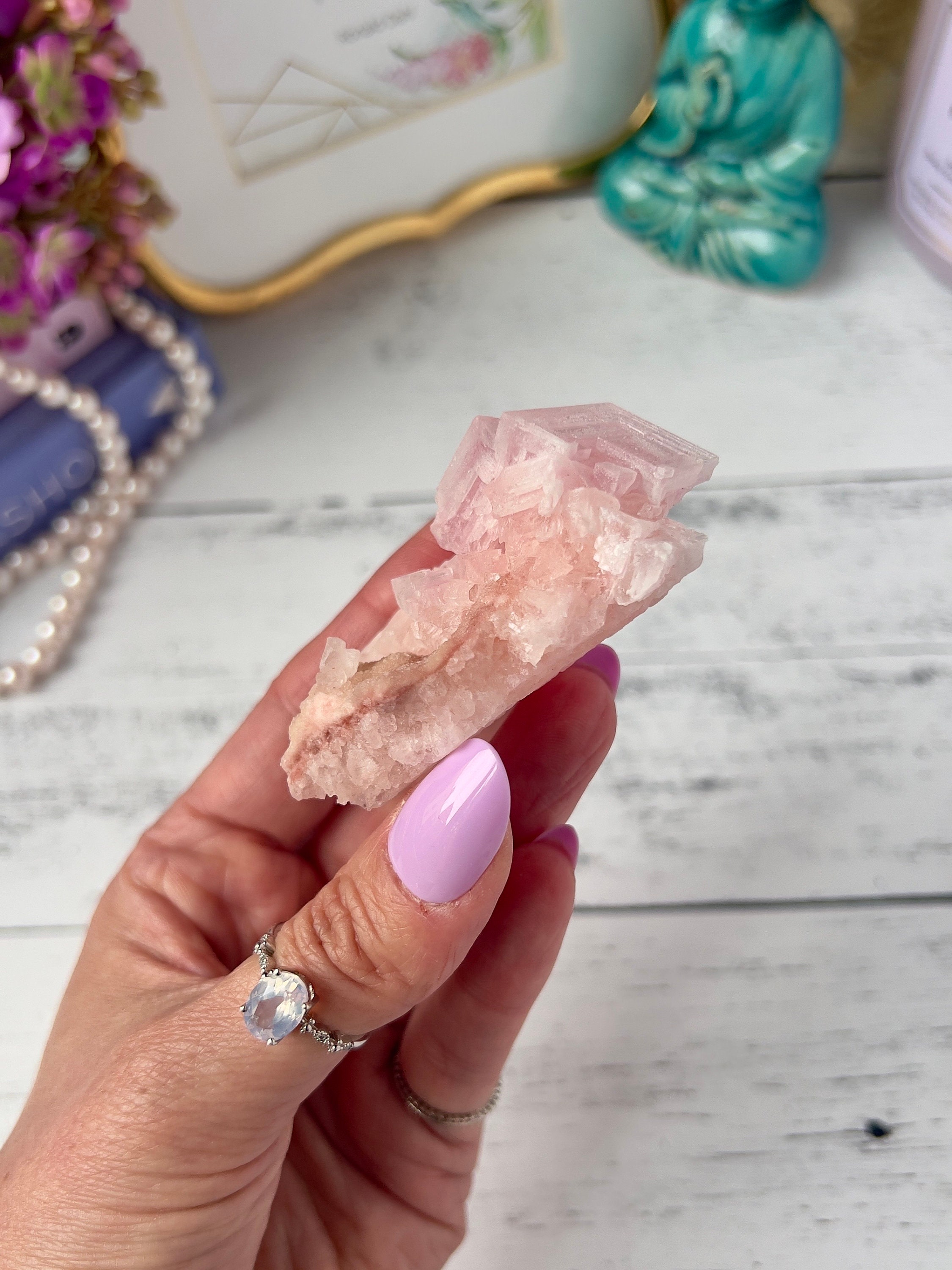 ピンク岩塩クラスター サールズ湖 カリフォルニア | 天然立方岩塩塩