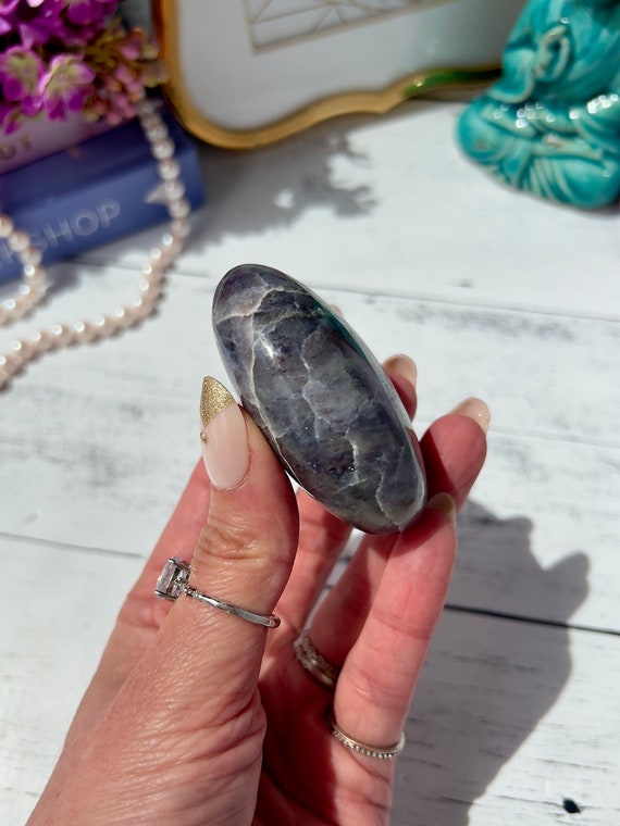 Sunstone w/Iolite - Pocket Stone Sunstone w/Iolite - Pocket Stone