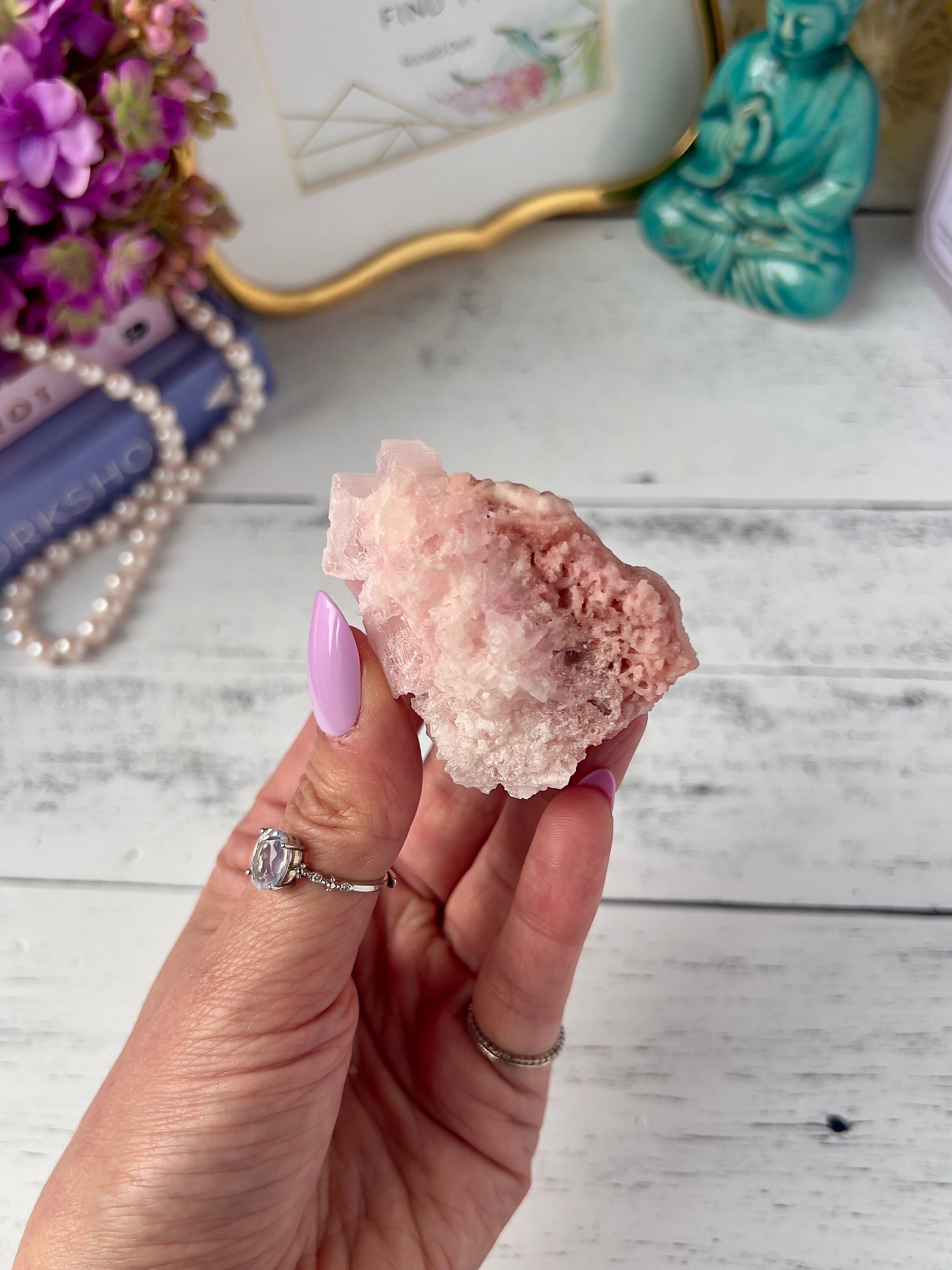 ピンク岩塩クラスター サールズ湖 カリフォルニア | 天然立方岩塩塩