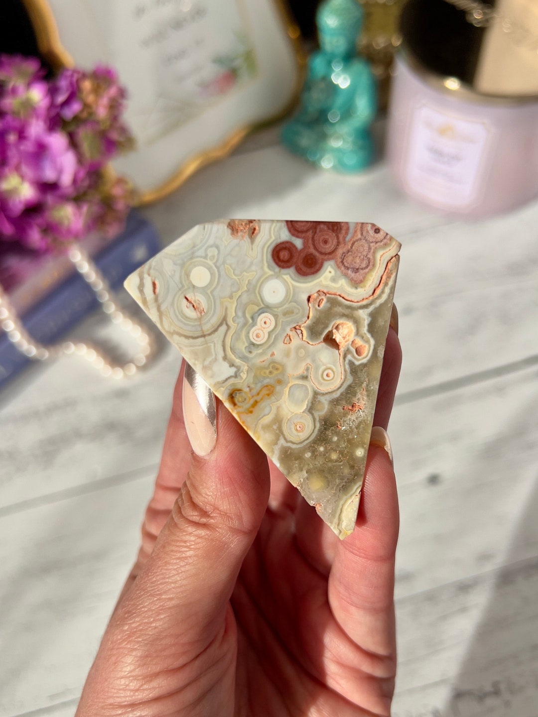 Rare 8th Vein Ocean Jasper Freeform, Madagascar Collector Crystal