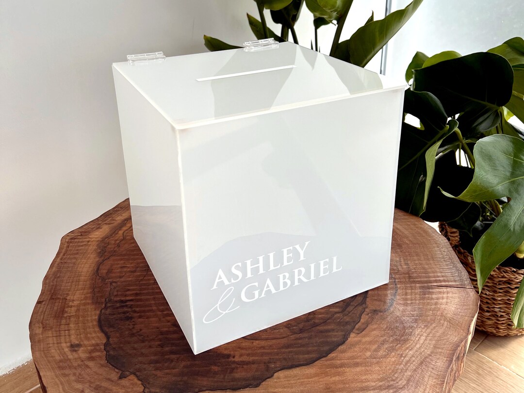 Wishing Well Acrylic Wishing Well Box Wedding Box White Etsy