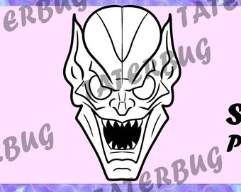 Green Goblin Mask SVG and PNG files