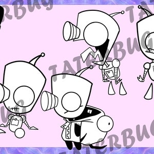 Invader Zim GIR svgs and pngs