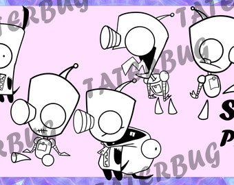 Invader Zim GIR svgs and pngs