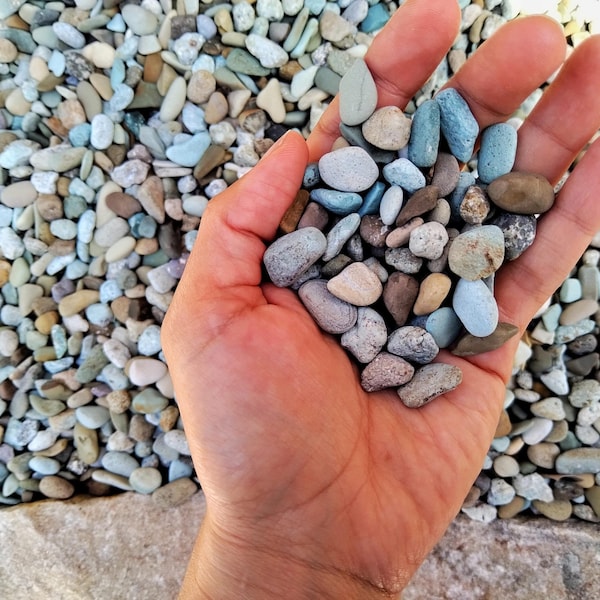 Indonesian Jade Beach Pebbles Natural Stones and smooth Gravel for Terrarium/ Aquarium/ Garden, Premium Freshwater Substrate