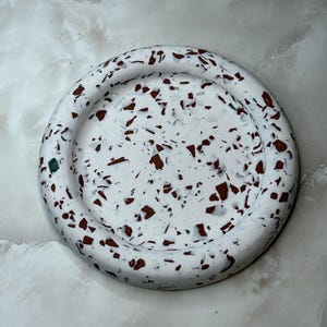 Terra Cotta Terrazzo Round Stone Tray