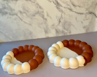 Terra Cotta & White Coasters