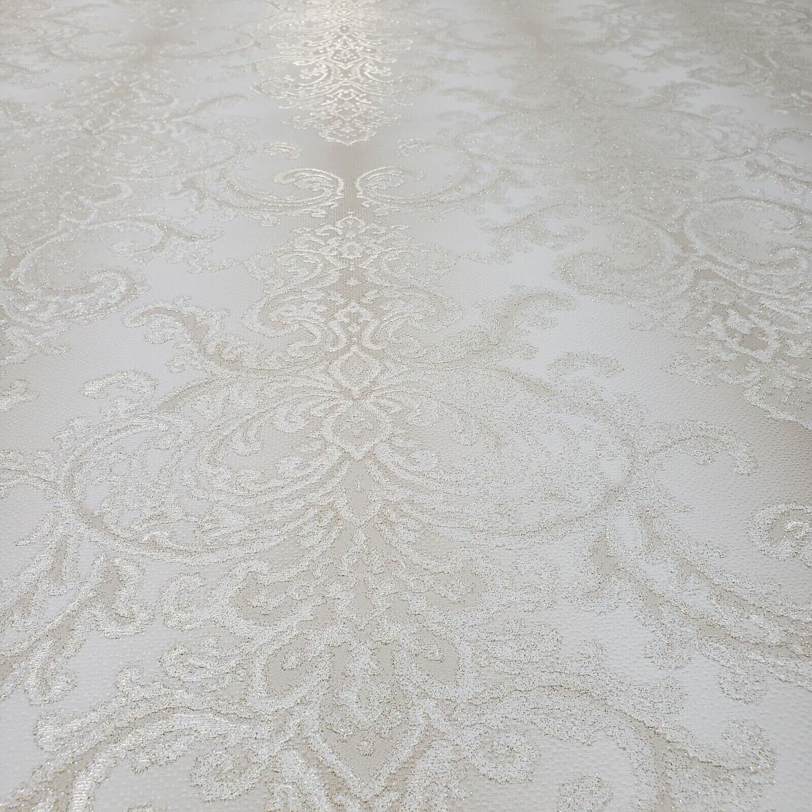 Embossed Wallpaper Ombre off White Ivory Gold Metallic Textured ...
