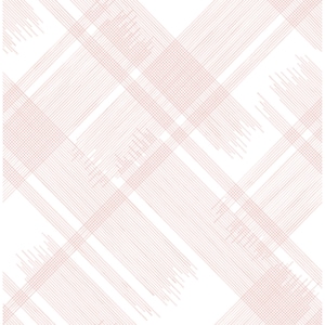 Zag Pink Modern Plaid Wallpaper