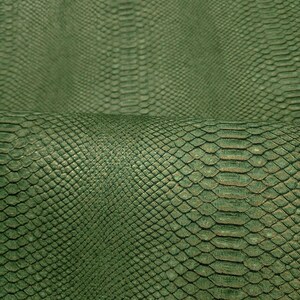 Embossed Golden Green Faux Python Scale Snake Skin Textured Modern ...