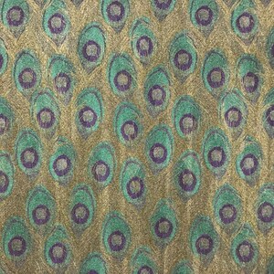Wallpaper Peacock textured wall coverings rolls faux animal Green Gold Metallic image 7