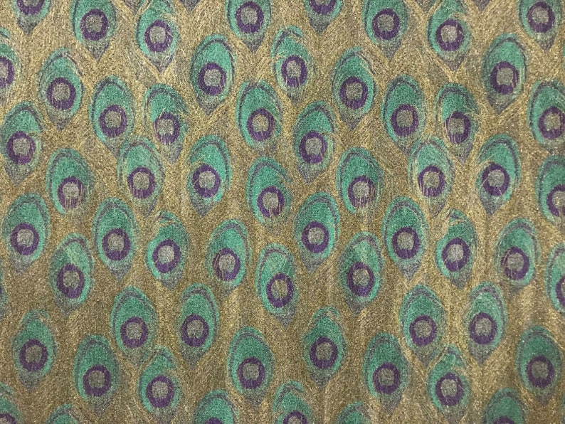 Wallpaper Peacock textured wall coverings rolls faux animal Green Gold Metallic image 7