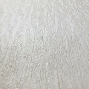 Contemporary Ivory off White Gold Metallic Crashed Faux Silk Fabric ...