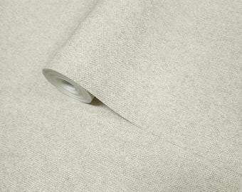 Modern Plaster Texture Ivory Wallpaper, 3D Faux Textured Wallpaper ...