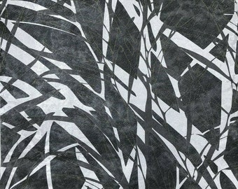 Wallpaper Black Silver metallic Abstract animal faux cow fur skin Textured print