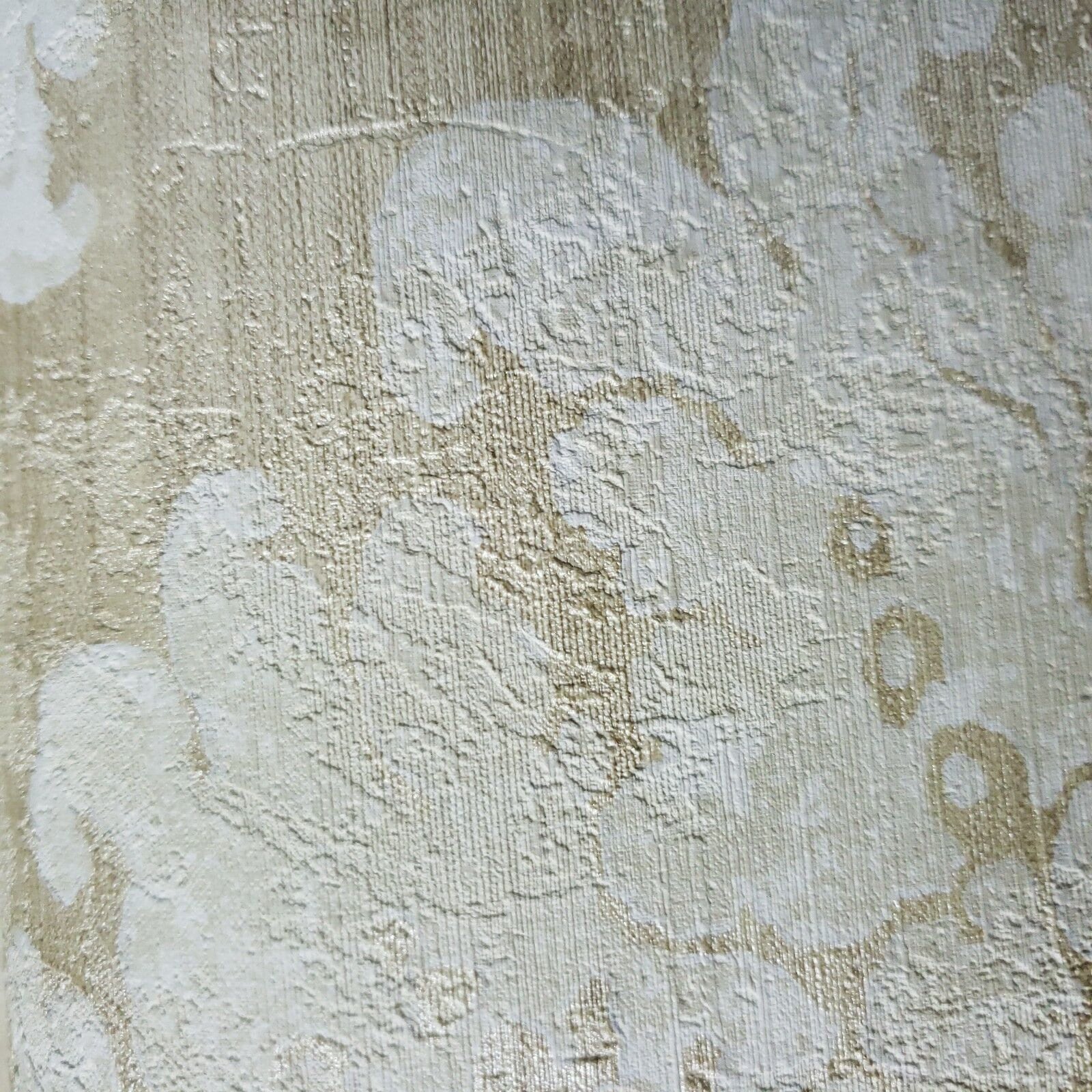 Victorian Wallpaper Brass Gold Metallic off White Beige Damask - Etsy