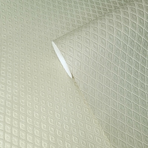 Modern Embossed beige gold small diamonds textured lines Victorian Wallpaper 3D