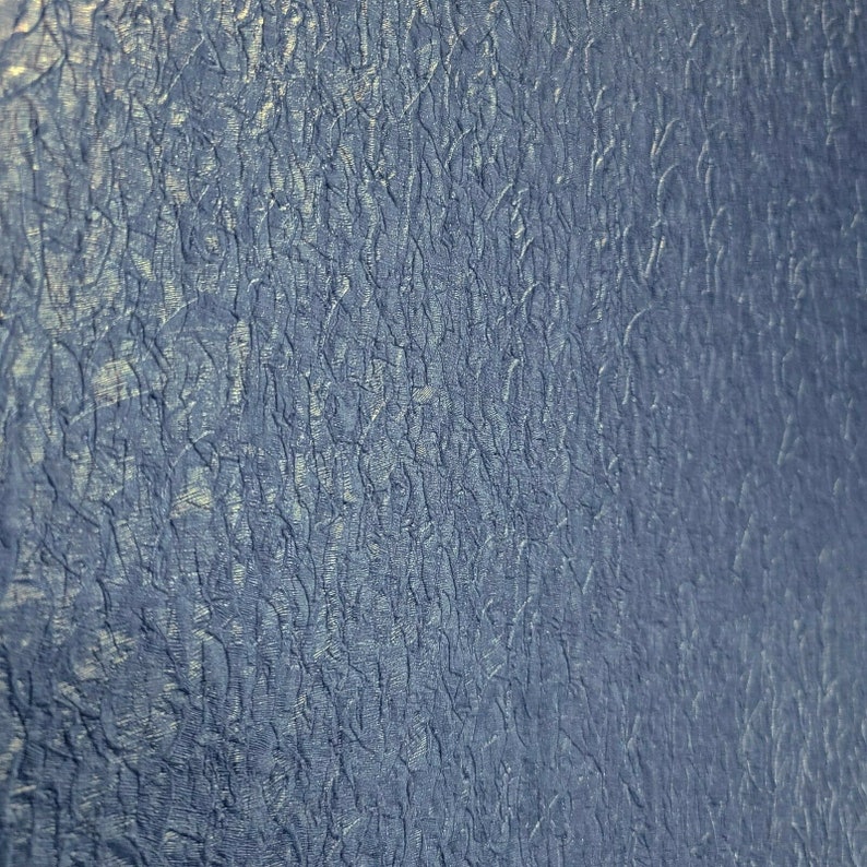 Embossed Modern Wallpaper Dark Navy Blue Metallic Crashed Foil Etsy
