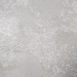 Modern Distressed Plain Ivory off White Faux Woven Fabric Textured ...