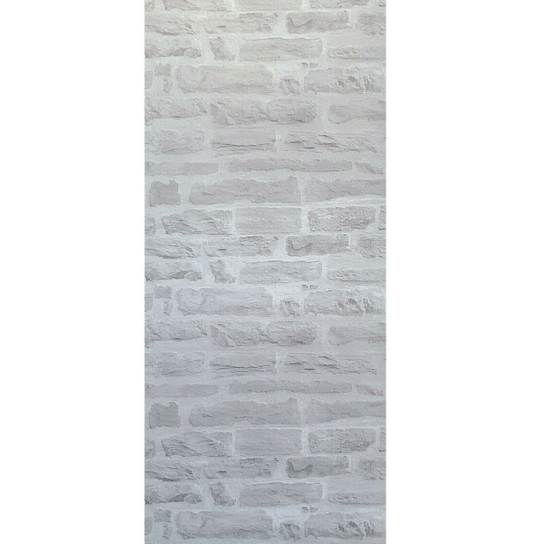 Papier peint texturé gris mat moderne faux béton brique brique revêtements muraux rouleau image 4