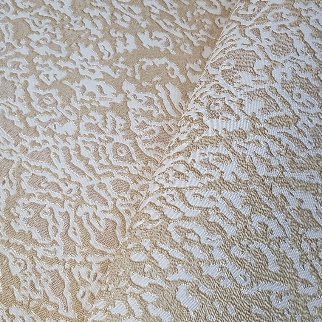 Ombre off White Yellow Gold Metallic Plain Faux Fabric Modern Textured ...