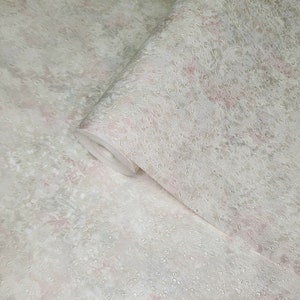 Modern pink gray tan faux concrete plaster textured contemporary Wallpaper rolls
