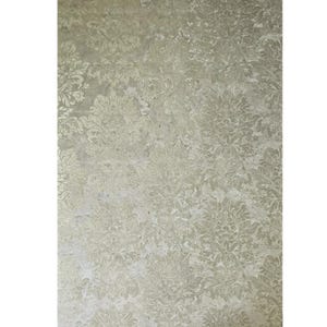 Taupe Tan Cream Gold Metallic Victorian Floral Damask Plaster Textured ...