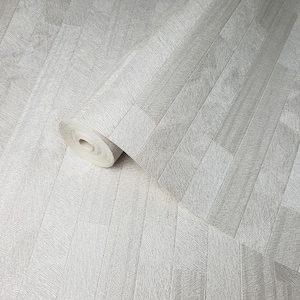 Wallpaper textured modern faux concrete stone tiles wallcoverings gray off white