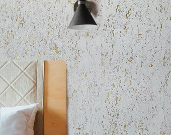 Real Natural Cork Wallpaper Wallcoverings White Gold Metallic - Etsy Real Natural Cork Wallpaper Wallcoverings White Gold Metallic - Etsy