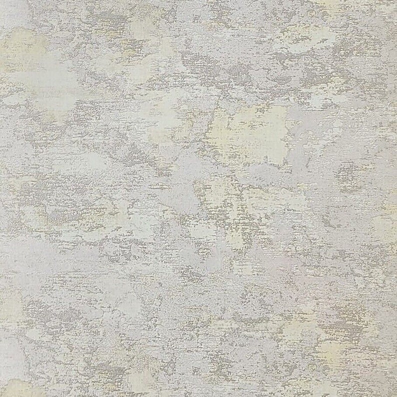 Carta da parati con texture in finto intonaco vintage in finta crema color oro marrone chiaro opaco immagine 2