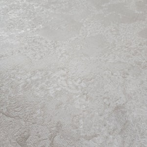 Modern Distressed Plain Ivory off White Faux Woven Fabric Textured ...